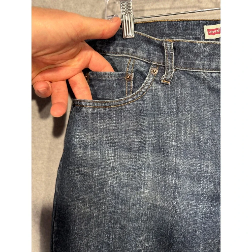 Levi's 505 Regular Fit Jeans Dark‎ Wash Denim Pants Classic Style Size 14 Husky